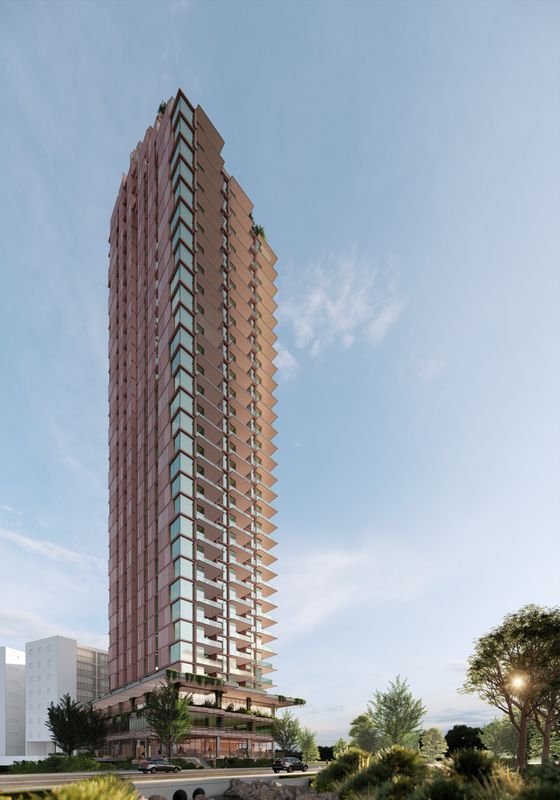 Rothelowman has been appointed to design a build-to-rent tower on a mixed-use precinct in central Parramatta. Image: Enscape