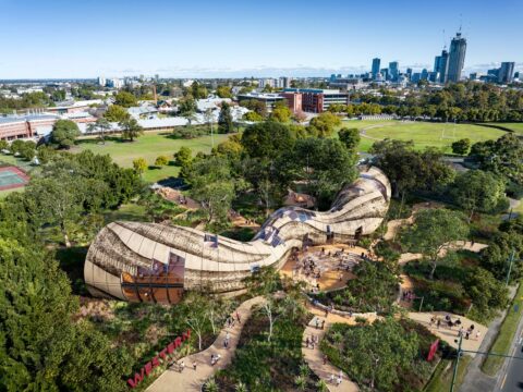 Reference design for Western Sydney University’s proposed Indigenous Centre of Excellence by Allen, Jack and Cottier. Image: Allen, Jack and Cottier